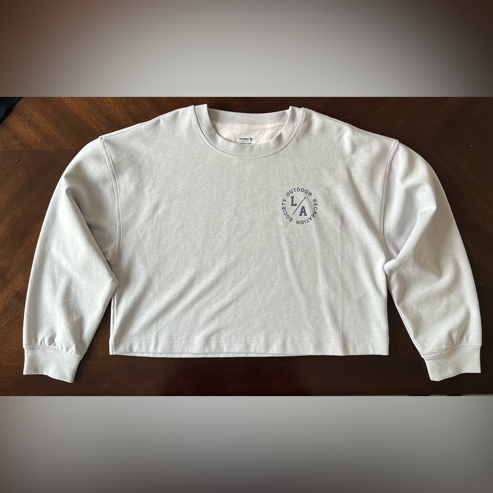 Old Navy Gray Crewneck Dynamic Fleece Sweatshirt | 🆕 Size Large